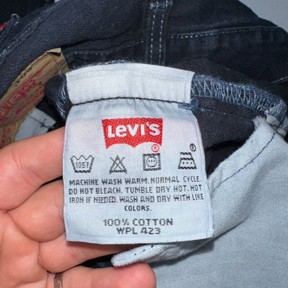 Levis 501 Vintage 90s Mexico Straight Leg Jeans 30x32 Y2K Dark Wash Act 29x31