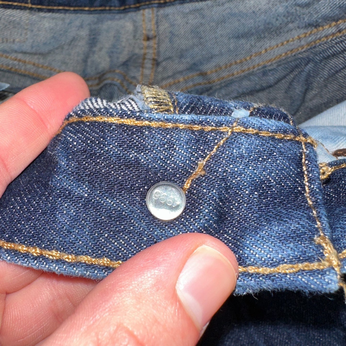 Levis 501 Y2K XX Straight Leg Jeans Blue VTG Dark Wash 34x32 Act 30x28