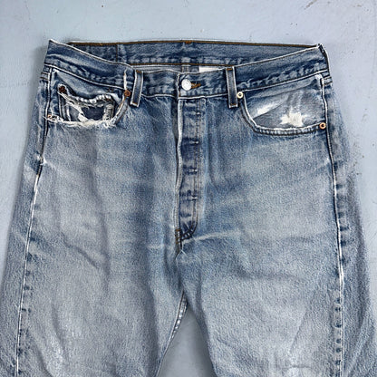 Levis 501 Vintage 90s XX Straight Leg Jeans Y2K Light Wash 36x34 Act 33x30