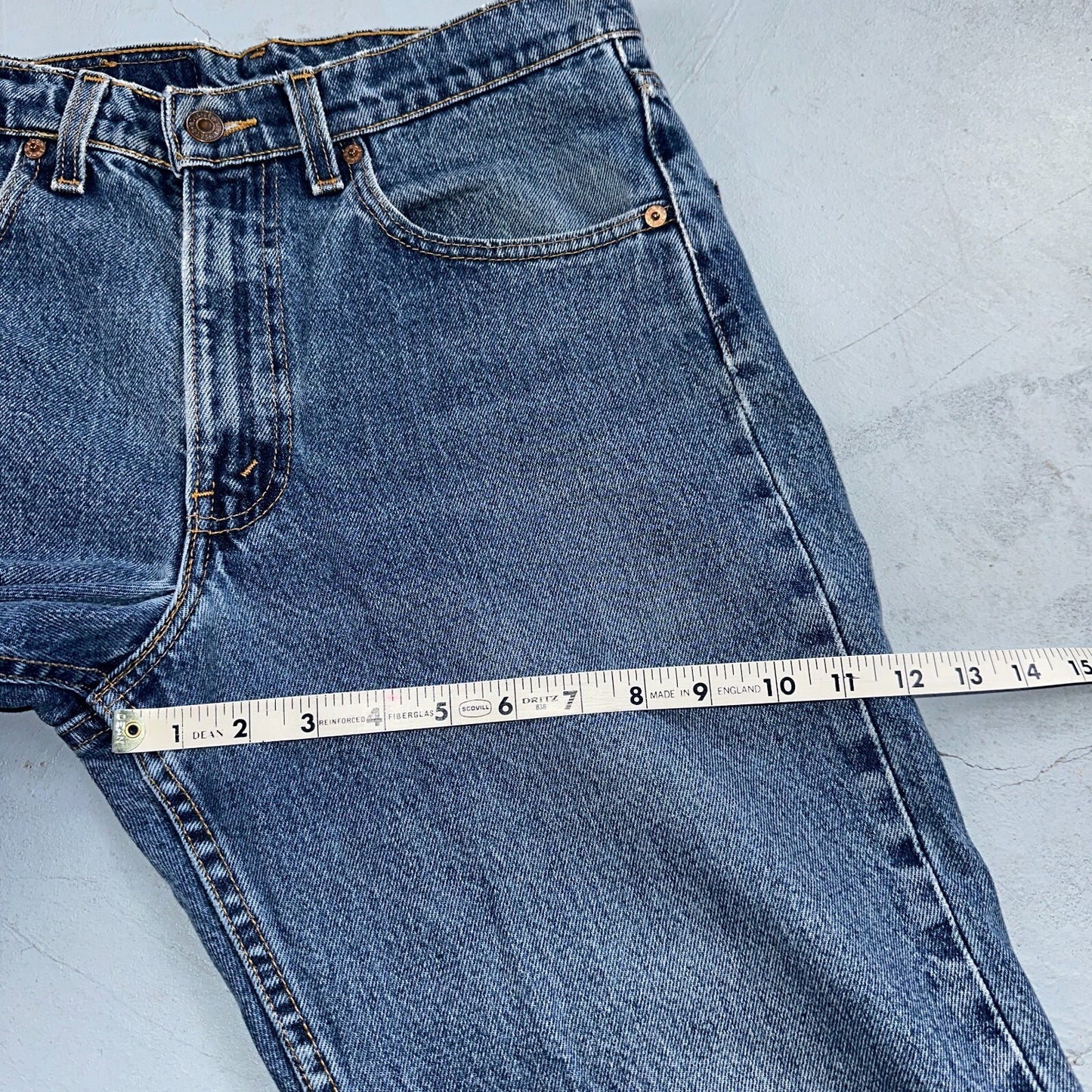 Levis 550 Vintage 90s USA Red Tab Relaxed USA Blue Med Wash Jeans 32x32 Ac 31x30