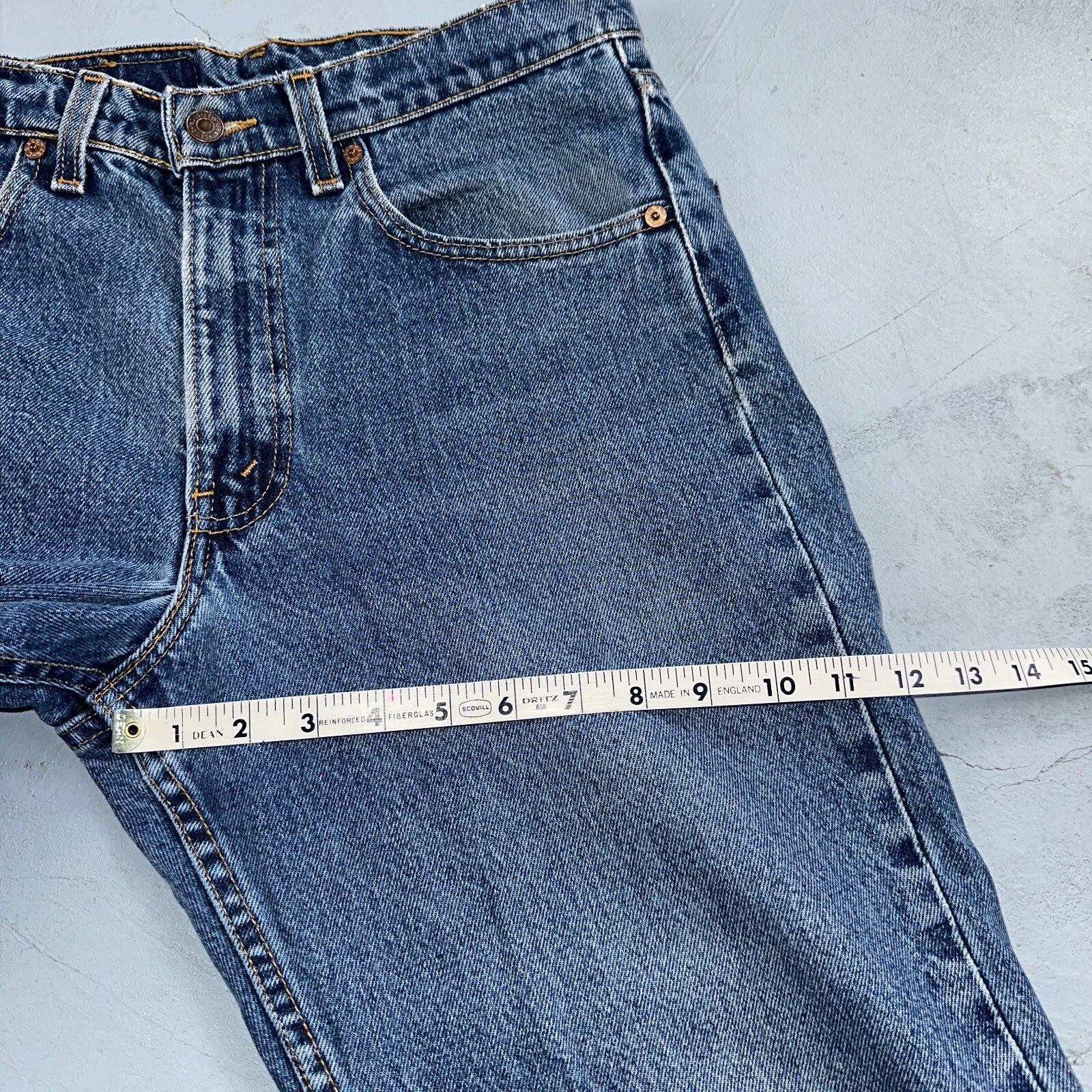 Levis 550 Vintage 90s USA Red Tab Relaxed USA Blue Med Wash Jeans 32x32 Ac 31x30