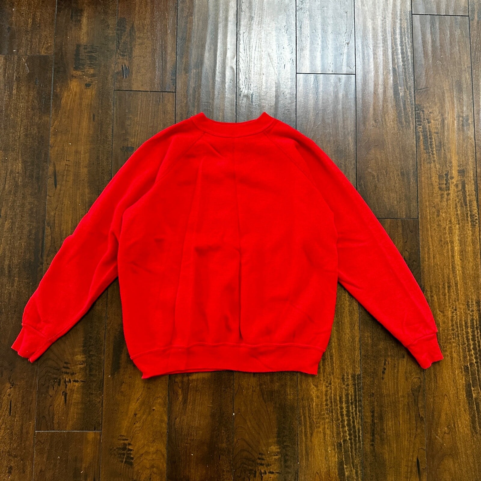 VTG 1960s Rockabilly Sweatshirt Sweater 60s 70s Blank Basic Afterhood USA Red