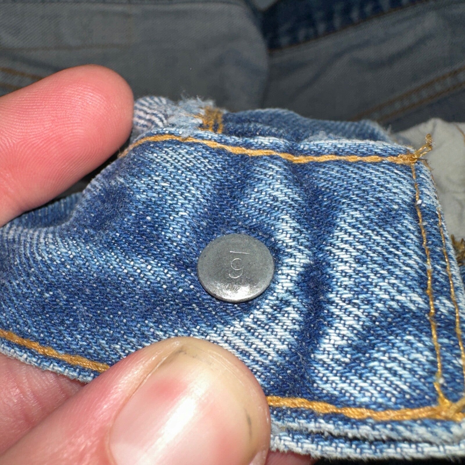 Levis 501 VTG 70s SS Redline Selvedge Jeans XX Med Wash 35x32 Act 32x28