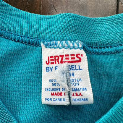 Flordia Clearwater Beach 90s USA Vintage T Shirt Blue Shell Pink Cute Palm Tree