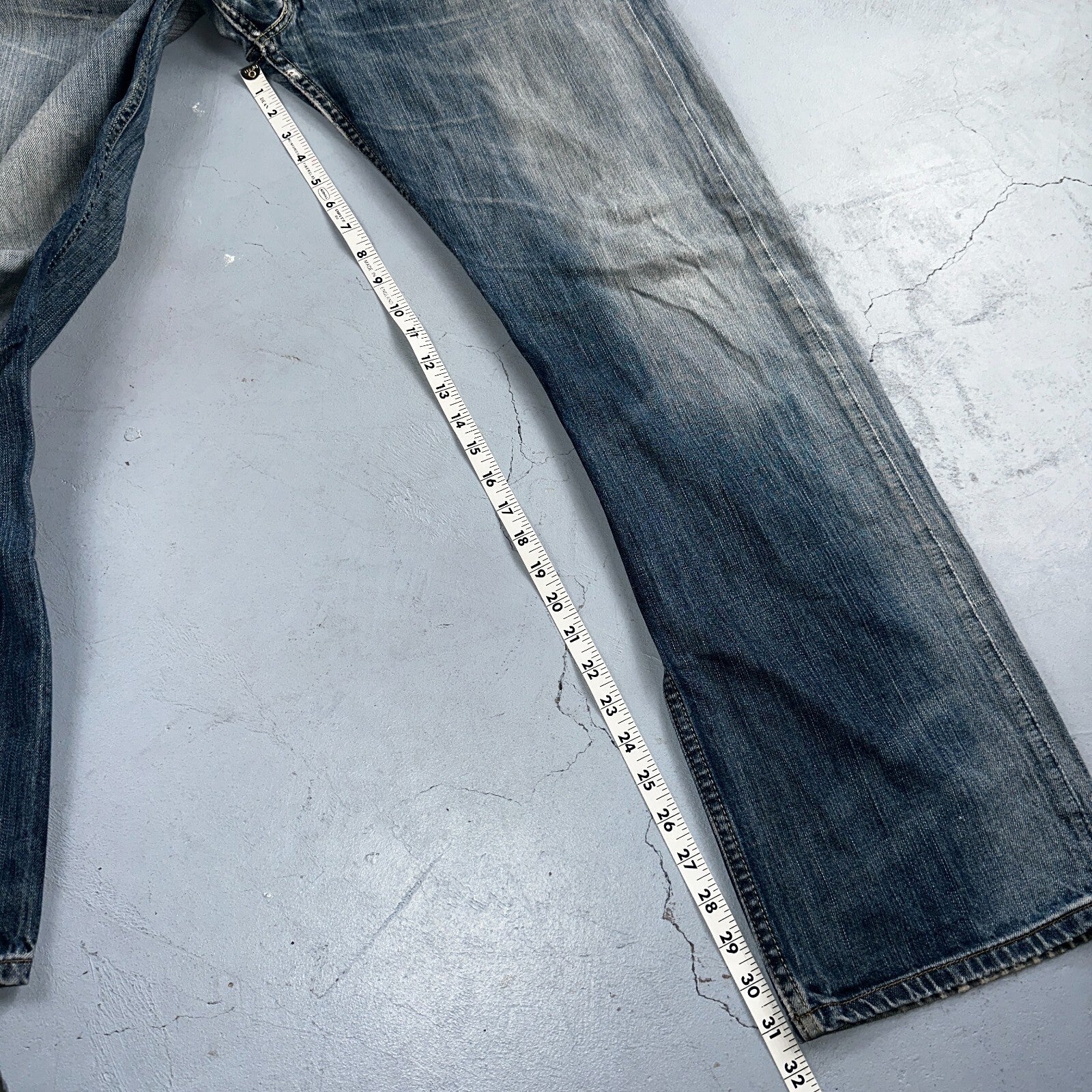 Levis 501 Vintage Y2K XX Straight Leg Jeans Blue Crazy Wash 36x34 Act 34x31