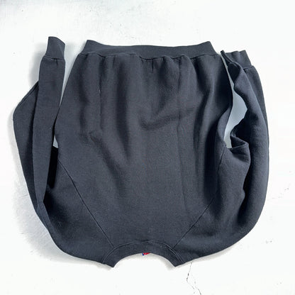 FOTL Black Japanese Letters VTG Crew Neck Sweatshirt Black 90s Asian Embroidery