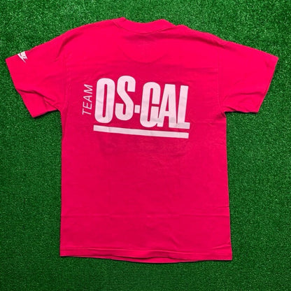 Nike Vintage T Shirt USA  Gray Tag 1989 Nashville Running Marathon Pink 80s 