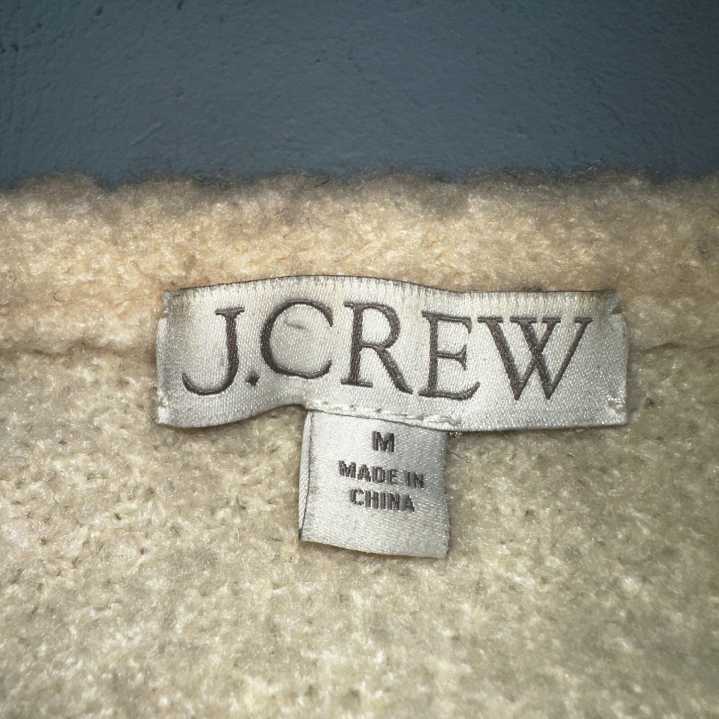 J. Crew Odette Lady Sweater Ivory Boucle Knit Gold Button Cardigan Jacket M