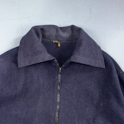 Rare Vintage 60s Blacks Greenock Military Smock Made In France Jacket Wool Navy