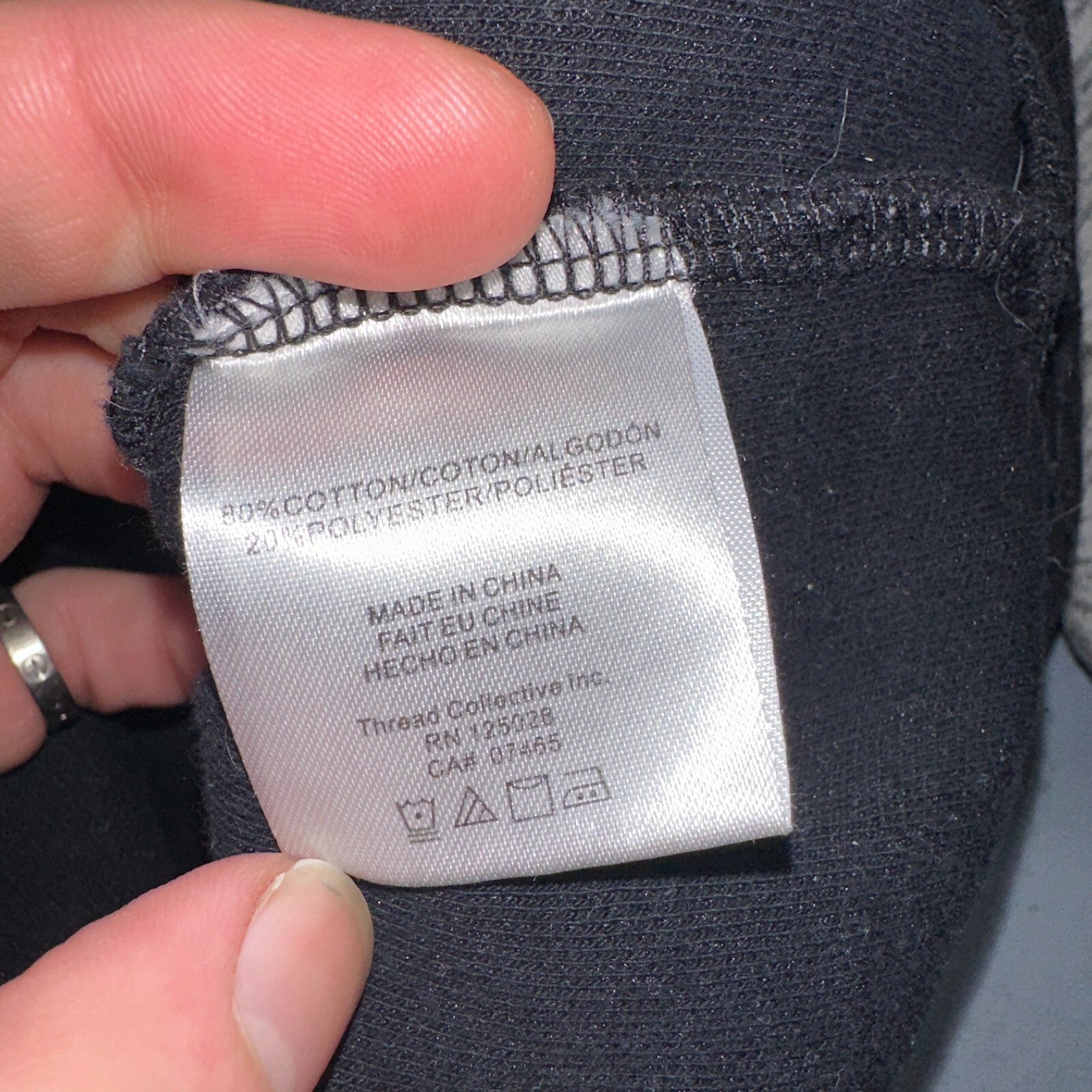 Psycho Bunny Jacket Mens 8 Black & Gray Full Zip Casual Logo Sweater