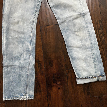 Levis Vintage 80s Redline Selvedge USA 501 XX Jeans Light Wash 32x36 Act 29x31