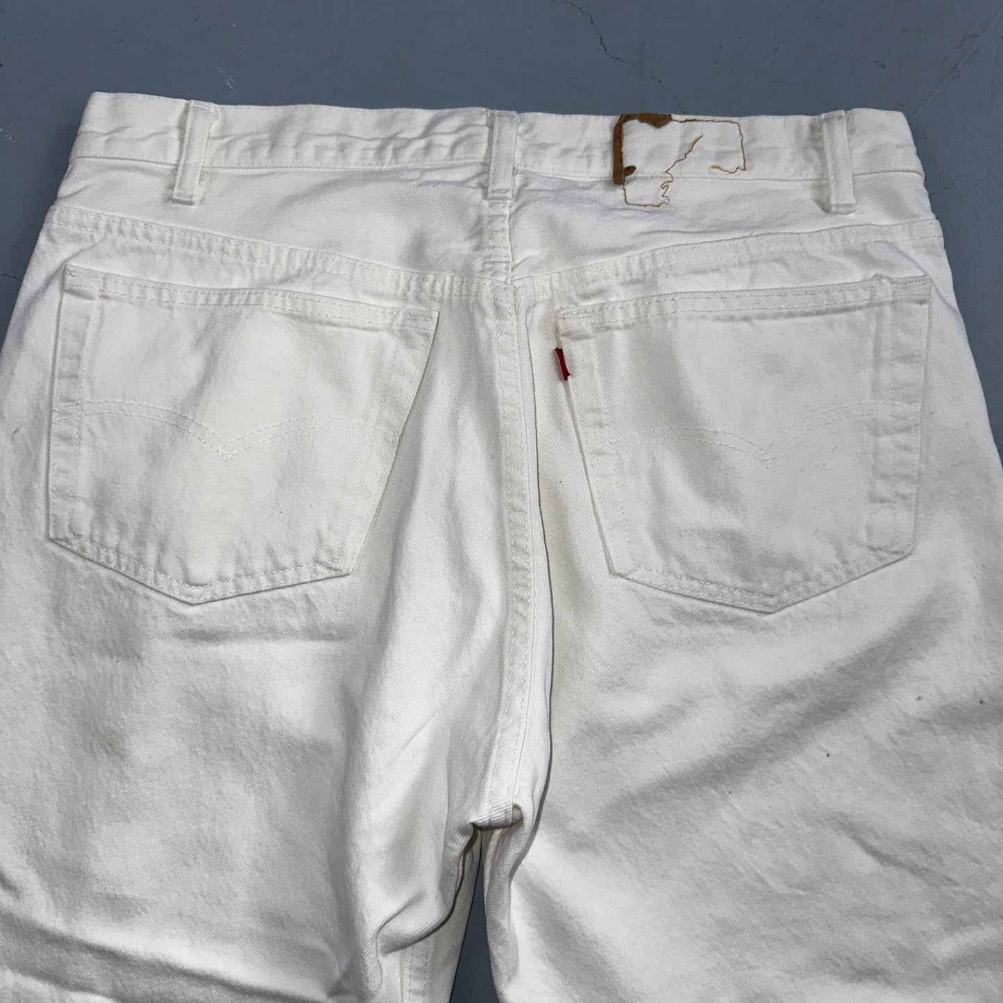 Levis 501 Vintage 80s USA XX Straight Leg Jeans White Light Wash 38x32 Act 35x31