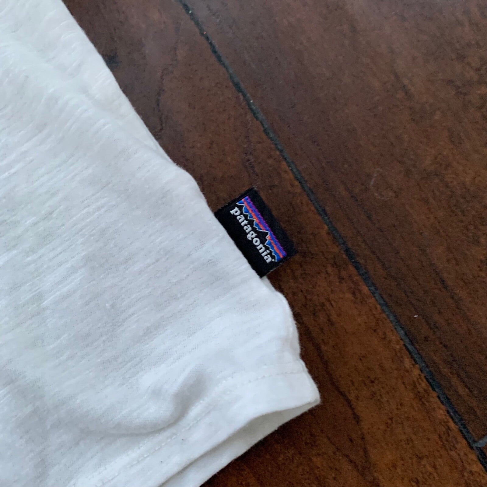 Patagonia Womens Small Basic White T Shirt Sports Gym USED Blank Nordstrom