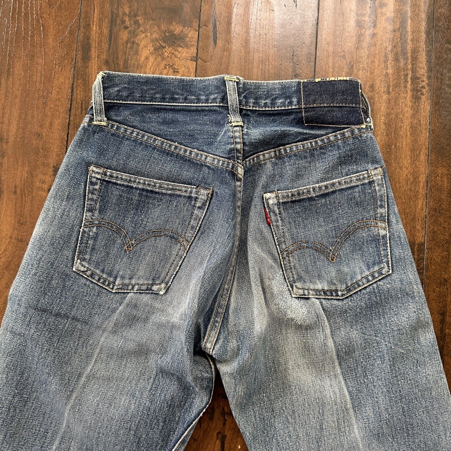 Levis 501 XX Big E True Vintage 60s Redline Denim Capri Jeans 1960s 25x24 Chop