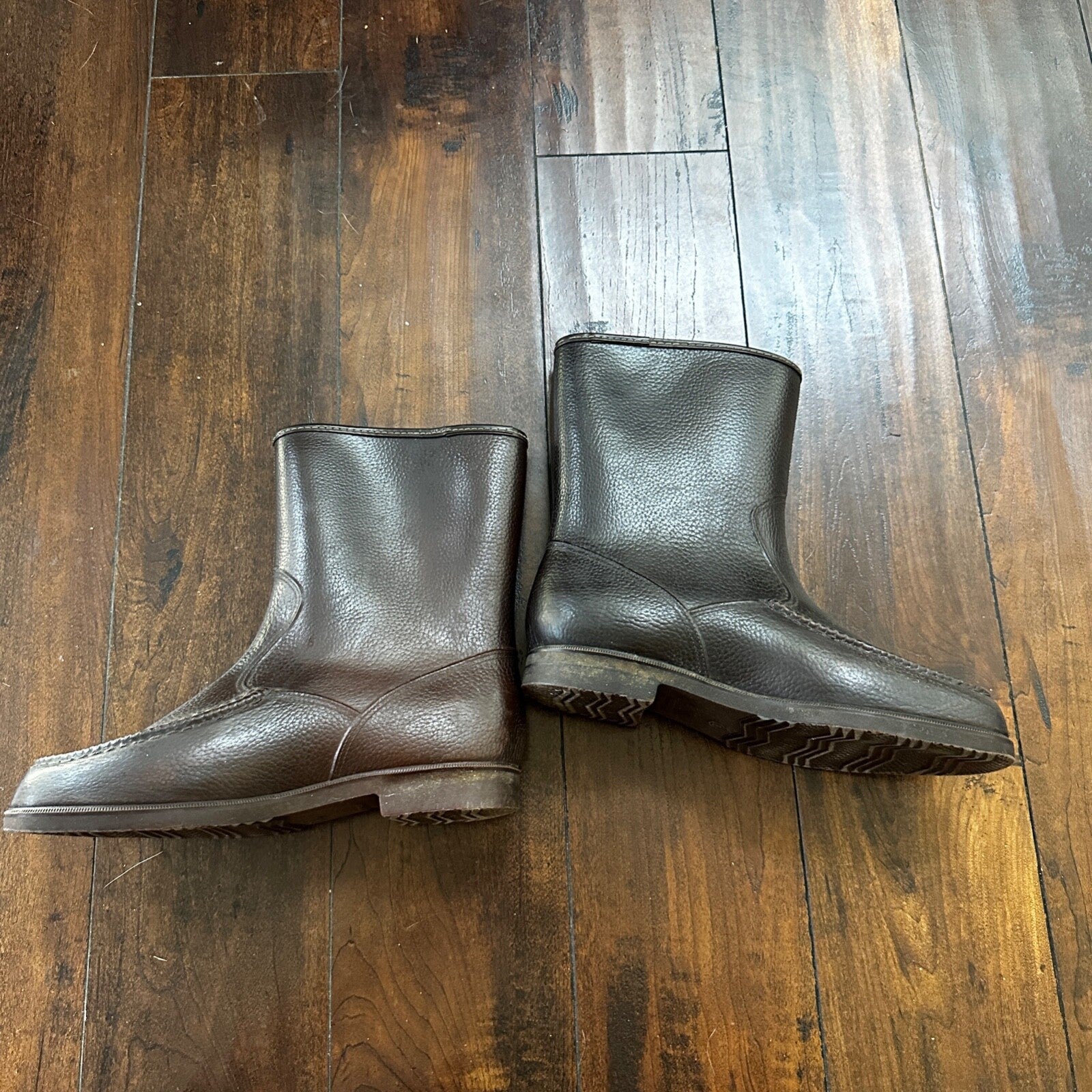 VTG Work Boots Men's 8 Brown Leather Waterproof Insulated USA Made Warm 80s