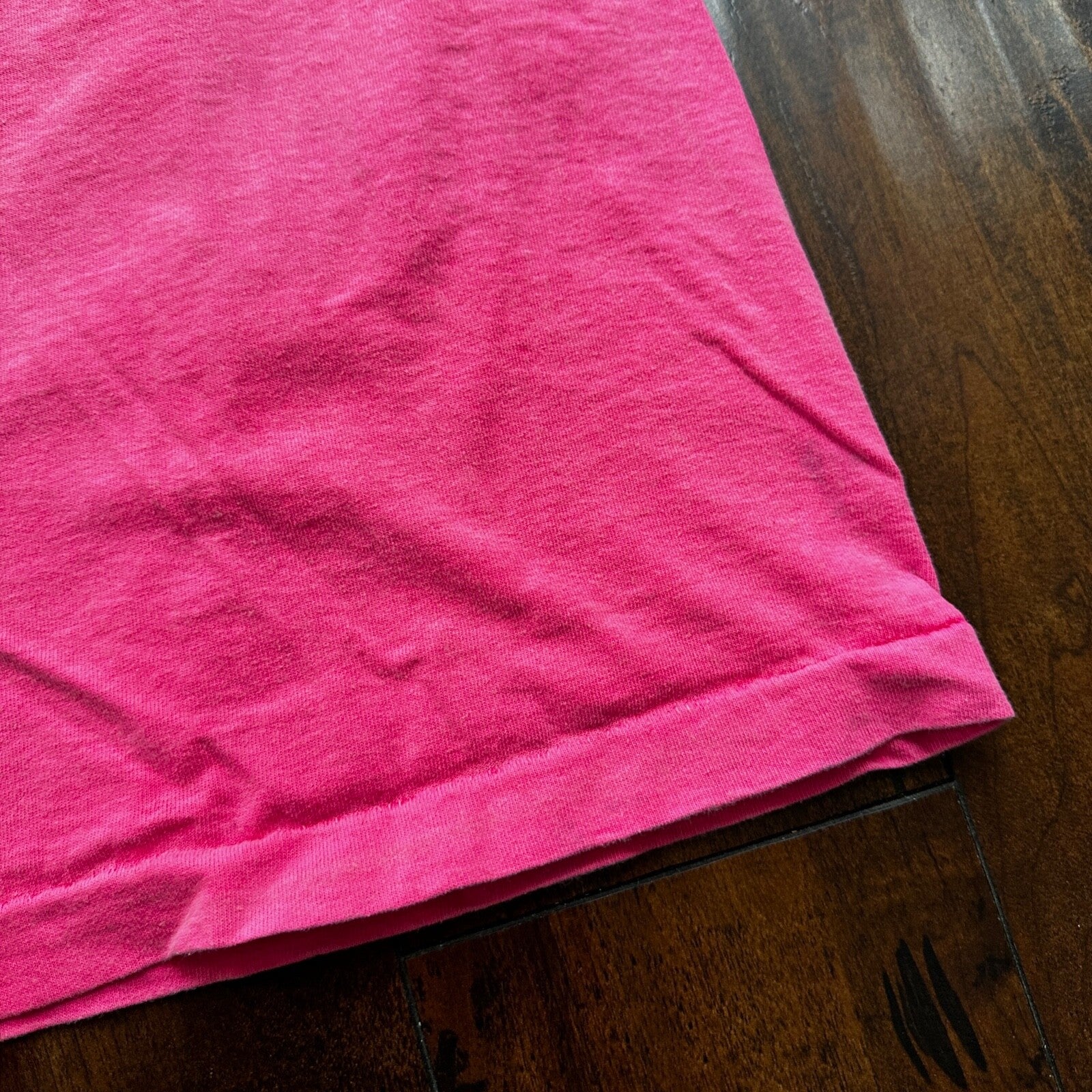 Fruit of The Loom Pink USA Vintage T Shirt FOTL Blank Simple Essential 90s