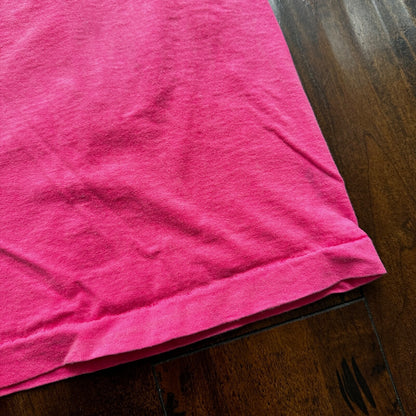 Fruit of The Loom Pink USA Vintage T Shirt FOTL Blank Simple Essential 90s