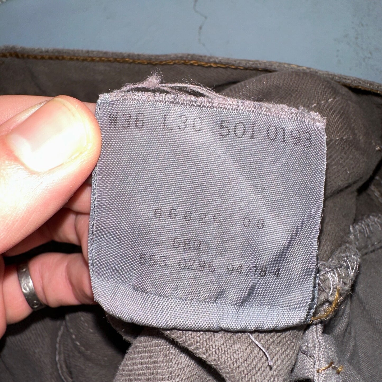 Levis 501 Vintage 90s USA XX Straight Leg Jeans Overdyed Brown 36x30 Act 33x29