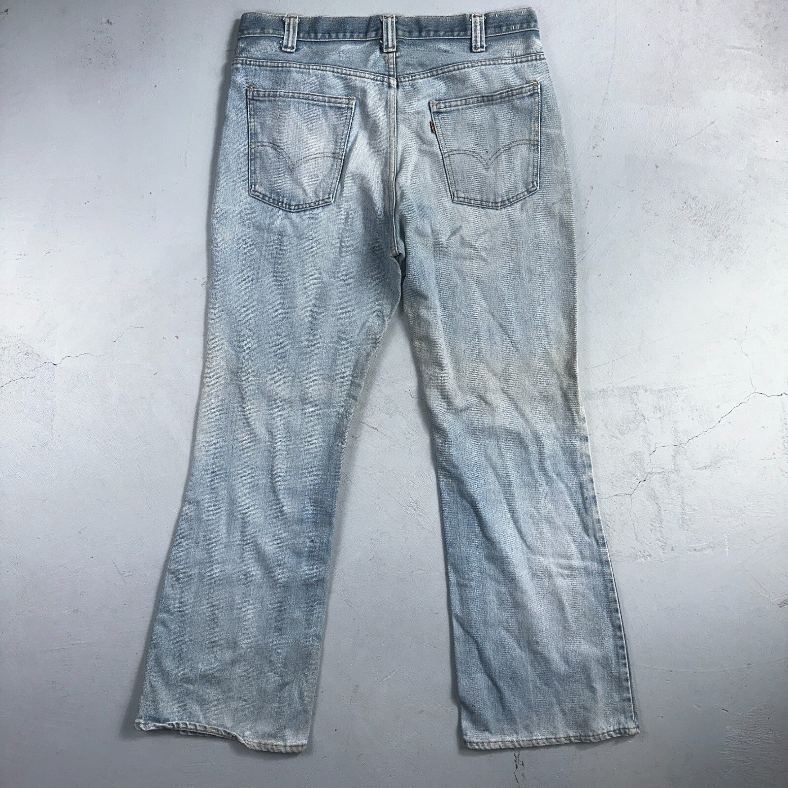 Levis 517 Vintage 80s USA Orange Tab Bootcut Flare Blue Jeans Talon Act 36x30