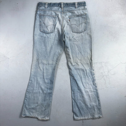 Levis 517 Vintage 80s USA Orange Tab Bootcut Flare Blue Jeans Talon Act 36x30