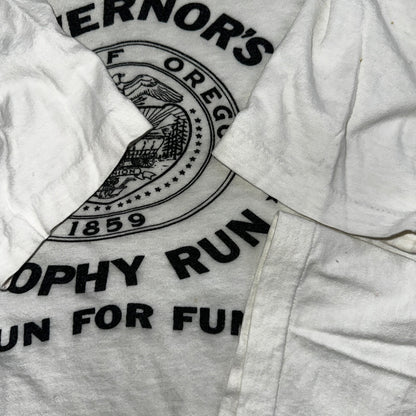 Oregon Champion XL Governors Trophy Run VTG T Shirt 1980s Blue Bar Single Stitch