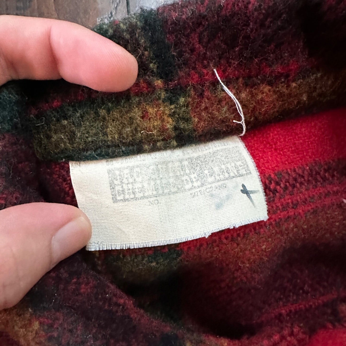 Vtg 60s Rockabilly Grunge Mens Double Pocket Plaid Flannel Shirt Jac 1960s Red