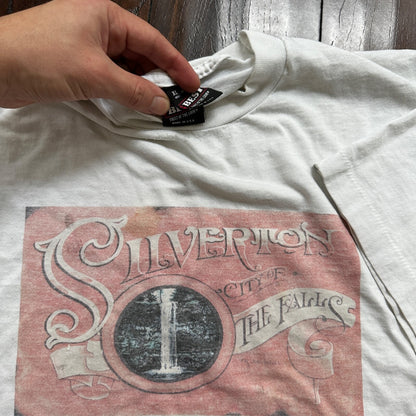 Silverton Oregon The Falls VTG T Shirt 90s Screen Stars Single Stitch PDX USA