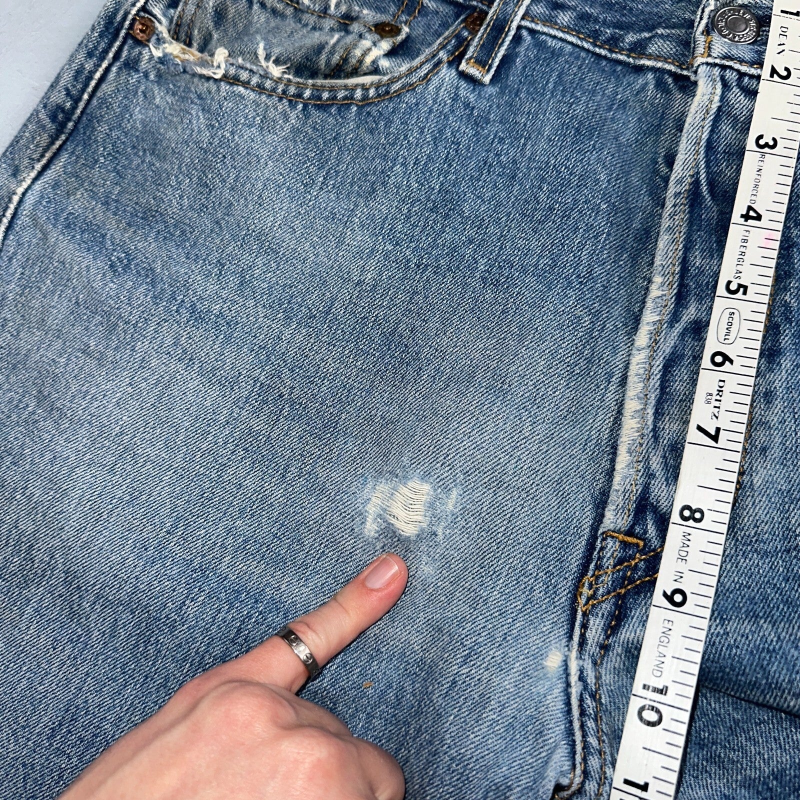 Levis 501 Vintage Y2K XX Straight Leg Jeans 90s Blue Med Wash 34x32 Act 31x31