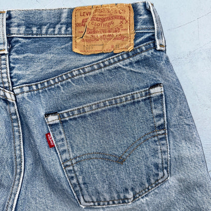 Levis 501 Vintage 80s Redline Selvedge USA Light Wash Jeans 31x36 Act 29x32