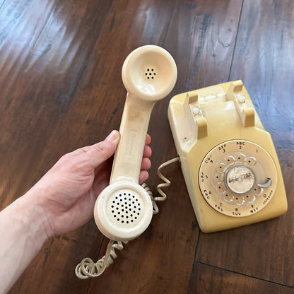 VTG Bell System Western Electric Beige Rotary Dial Desk Telephone 500 NE591 60s