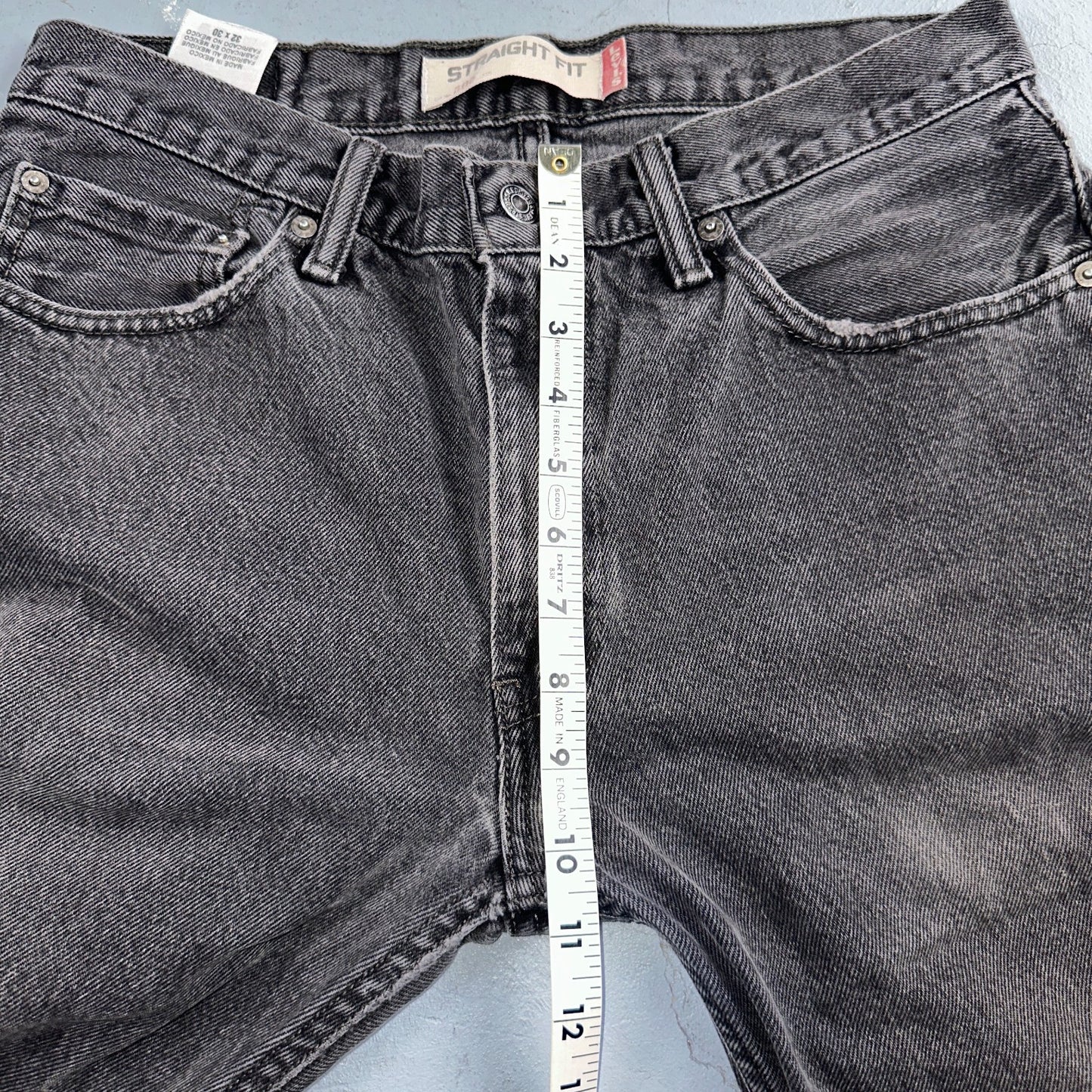 Levis 505 Vintage Y2K Straight Leg XX 2000s Jeans 32x30 Black Light Wash 31x29