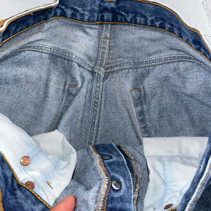 Levis 501 Vintage 90s USA XX Straight Leg Jeans Blue Med Wash 35x34 Act 33x30