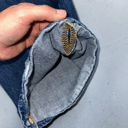 Levis 501 Vintage 90s Y2K XX Straight Leg Jeans Blue Med Wash 42x32 Act 40x29