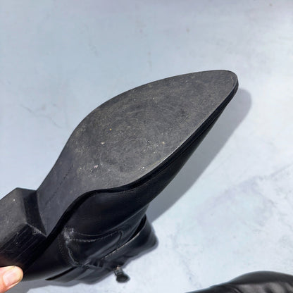 Rebecca Minkoff Boots Kichi Pointed Toe Bootie Black Leather Size 9.5