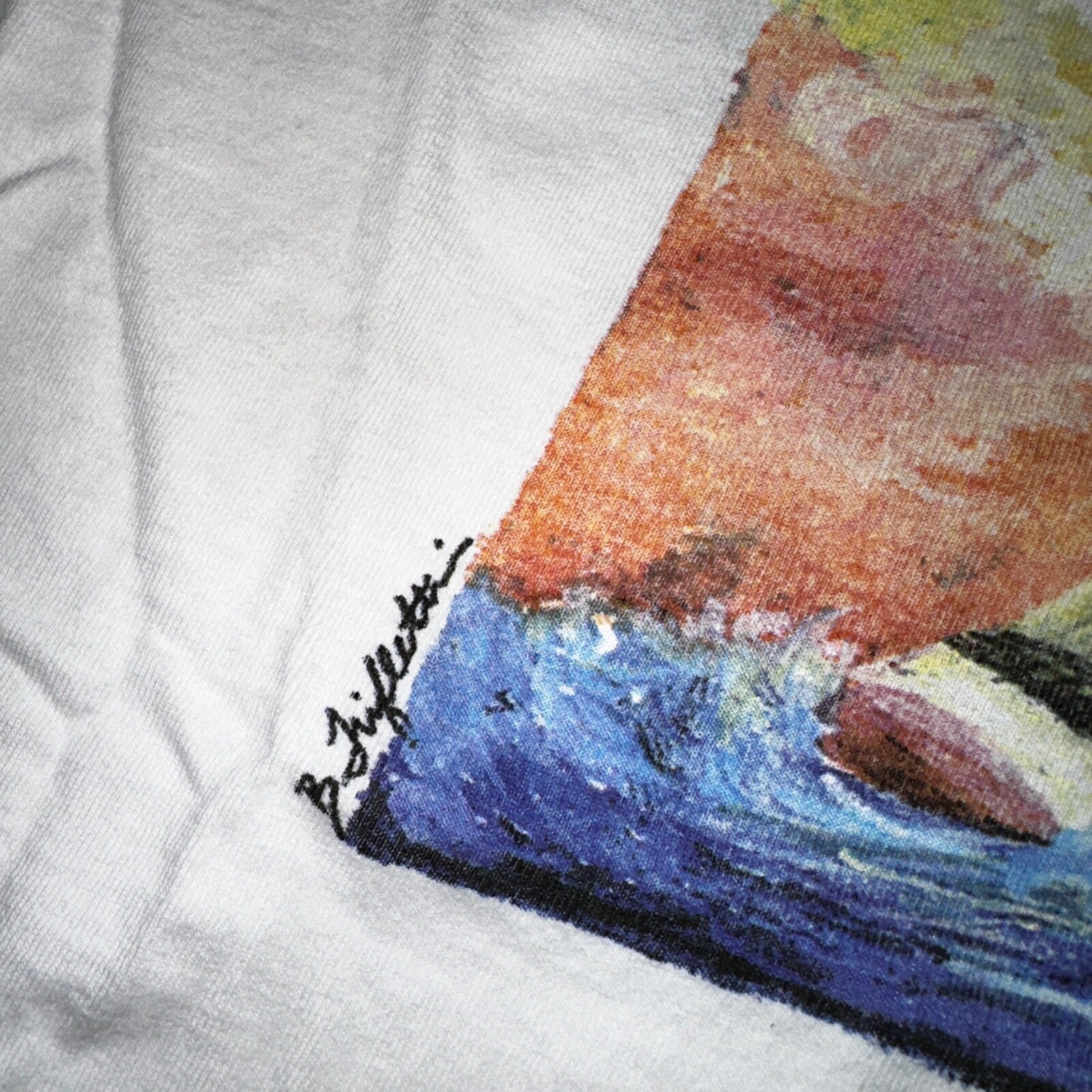 Art Carmel Sailboat VTG T Shirt Photography Rare Print Ocean Travel Sea Rap