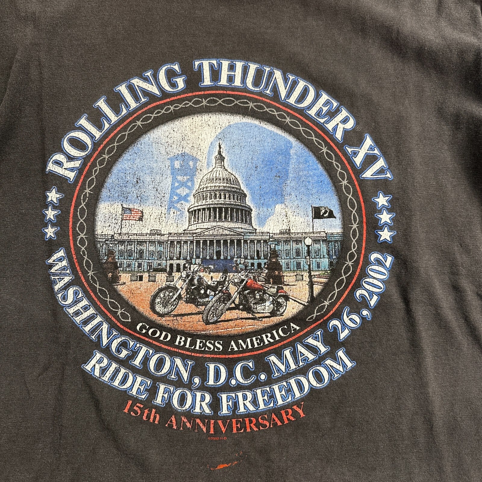 Harley Davidson Washington DC VTG T Shirt Motorcycle Bike Graphic Y2K Ride 3D