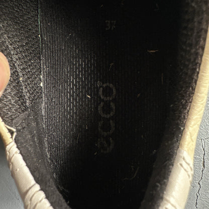 Ecco Shoes Womens 37 Soft Cleat Golf Sneakers Lace Up White Leather Comfort