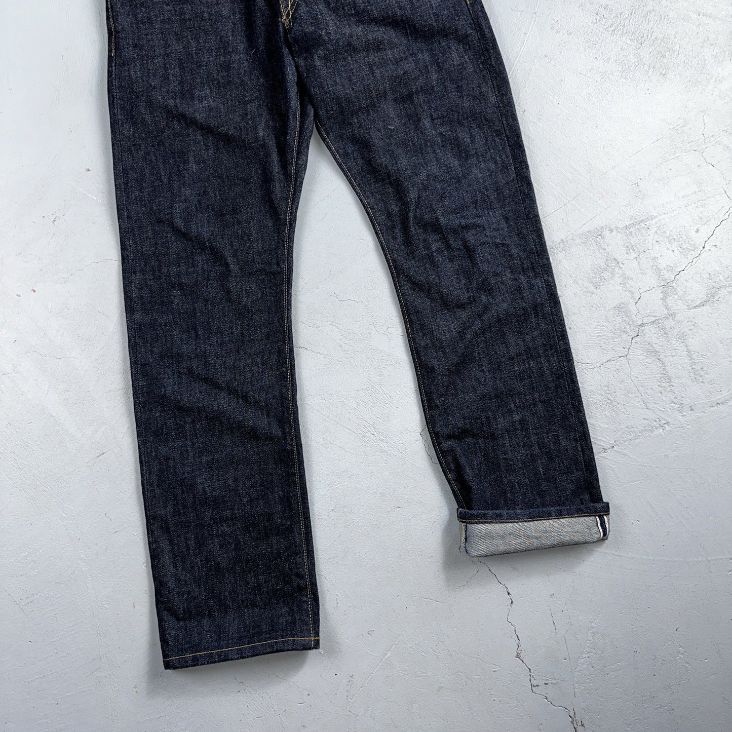 Double RL RRL Men’s Blue Denim Selvedge Jeans Slim Redline USA 31x32 Dark!