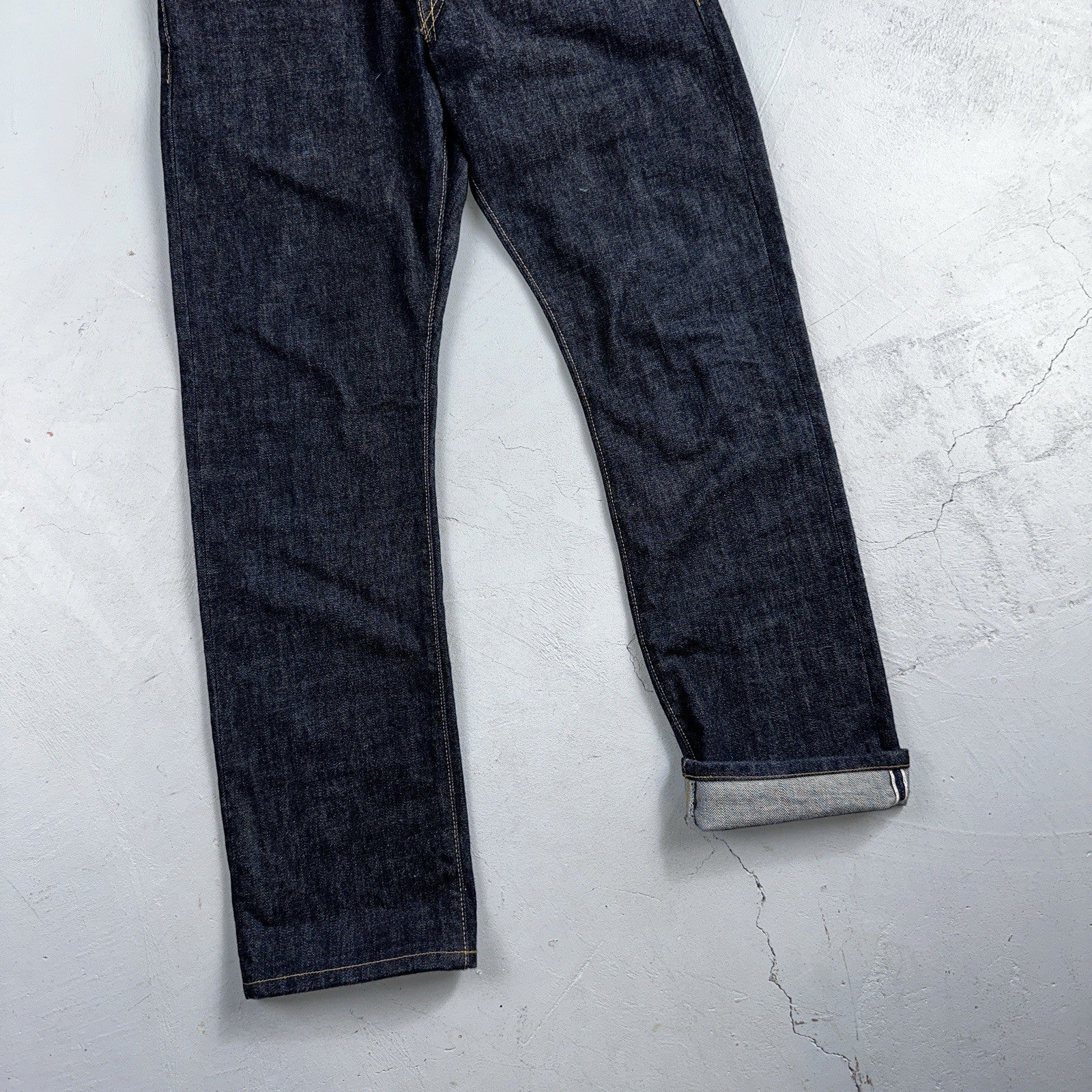 Double RL RRL Men’s Blue Denim Selvedge Jeans Slim Redline USA 31x32 Dark!