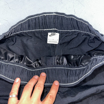 Nike Sportswear Swoosh Baggy Track Pants Womens M High Rise DM6209-010 Black