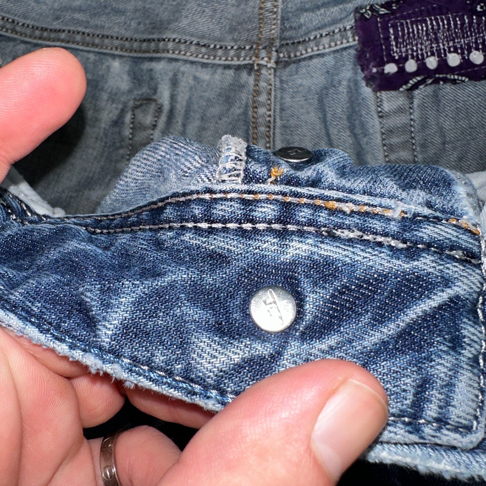 Diesel Larkee Bootcut Stretch Jeans Mens 36x30 Blue Straight 008M2 Whisker Italy