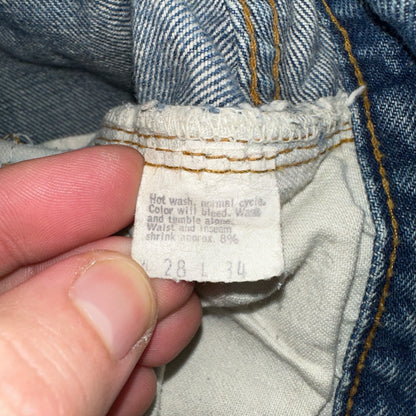 Levis 501 Vintage 80s Redline Selvedge USA XX Jeans Med Wash 28x34 Act 26x30