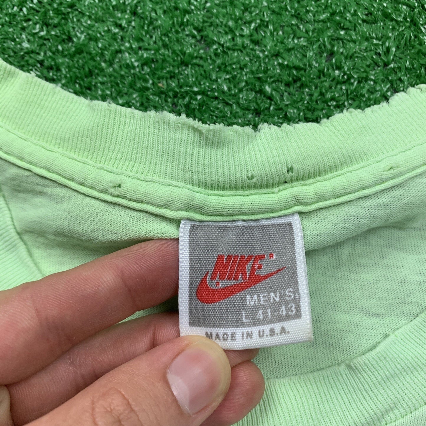 Vintage Nike T Shirt USA Rare Jordan Soccer 90s Running Green Sports Running