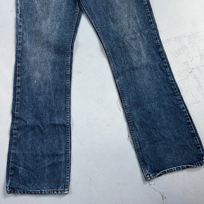 Levis 517 Vintage 80s USA Orange Tab Bootcut Flare Blue Worn Jeans Act 31x30