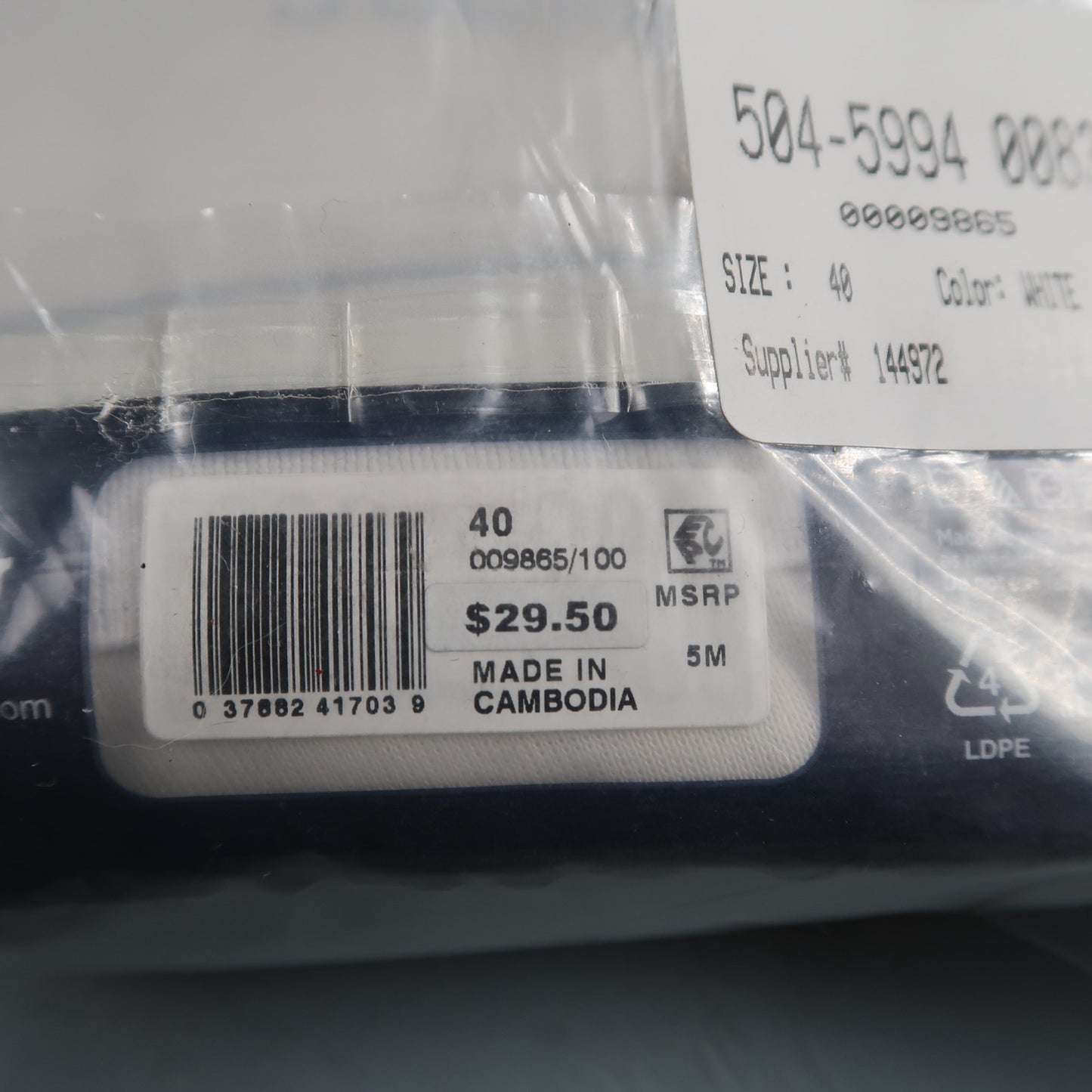 Jockey Classic Briefs 5 Pack Size 40 Underwear 100% Cotton Y Front White Lot 4