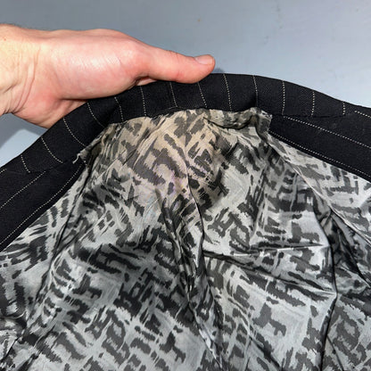 VTG Mens Suit 36 Double Breast 8 Button Jacket Sport Coat Rockabilly 50s Striped