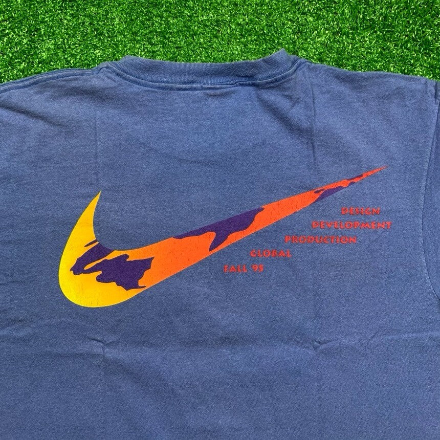 Nike Vintage T Shirt 90s Rare Chronicle Design Team Beer Relay Earth Employee 