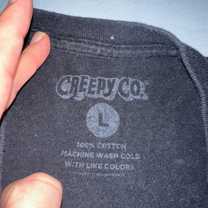 Conjure Bloody Mary Creepy Co VTG Style T Shirt Cartoon Halloween Funny Humor