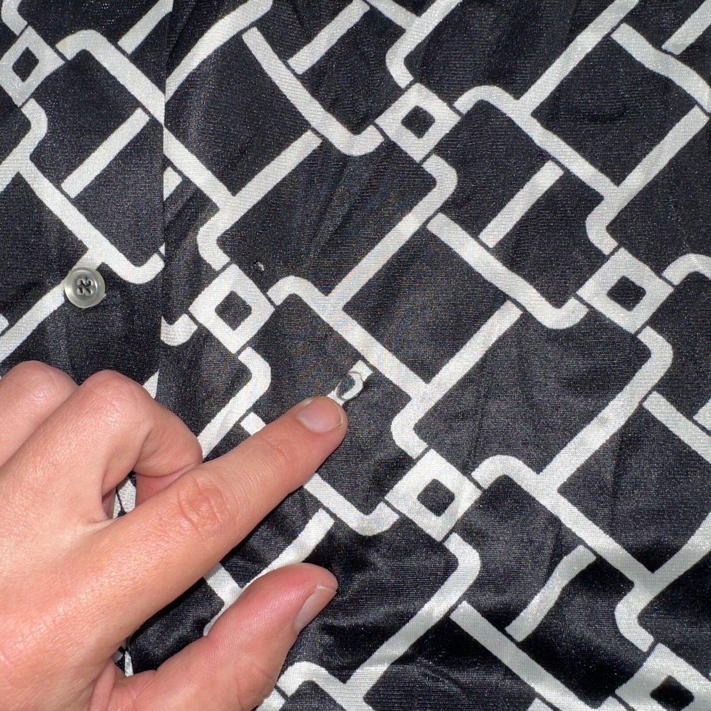 Koret of California Sz 16 Vintage Button Shirt Jacket Collar 70s Rockabilly 60s