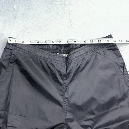 Nike VTG Y2K Windbreaker Track Pants Ankle Zip Unlined Black 1990s Essential